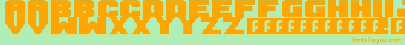 Mandarin Font – Orange Fonts on Green Background