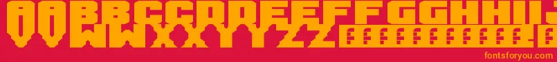 Mandarin Font – Orange Fonts on Red Background