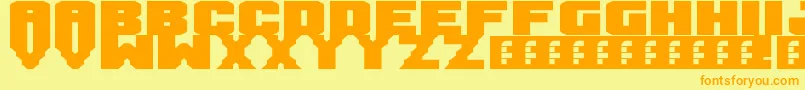 Mandarin Font – Orange Fonts on Yellow Background