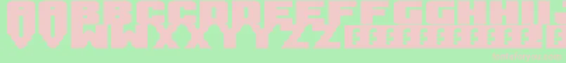 Mandarin Font – Pink Fonts on Green Background
