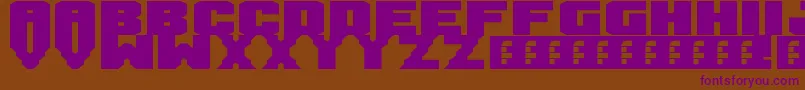 Mandarin Font – Purple Fonts on Brown Background