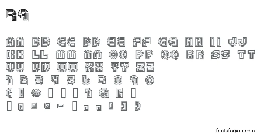 Czcionka 79 – alfabet, cyfry, specjalne znaki