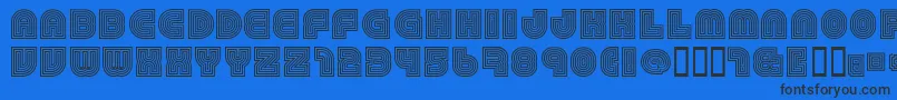 79 Font – Black Fonts on Blue Background