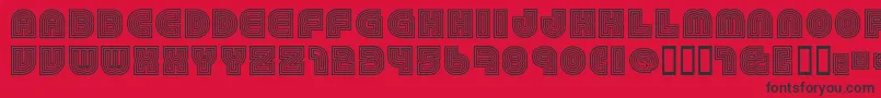 79 Font – Black Fonts on Red Background