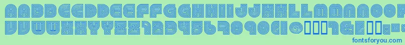 79 Font – Blue Fonts on Green Background