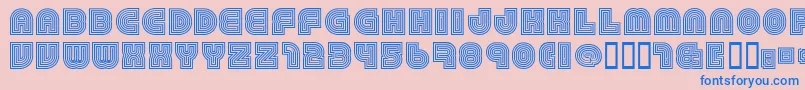 79 Font – Blue Fonts on Pink Background