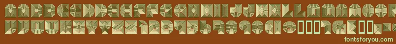 79 Font – Green Fonts on Brown Background