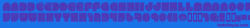 79 Font – Purple Fonts on Blue Background