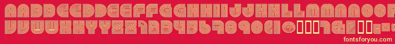 79 Font – Yellow Fonts on Red Background