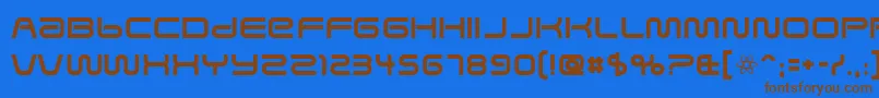 Savedbyz Font – Brown Fonts on Blue Background