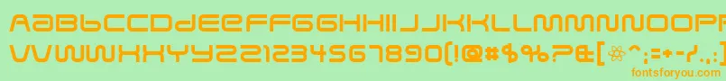 Savedbyz Font – Orange Fonts on Green Background