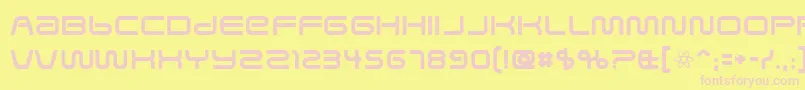 Savedbyz Font – Pink Fonts on Yellow Background