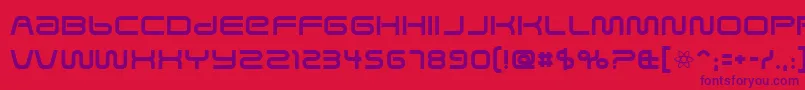 Savedbyz-Schriftart – Violette Schriften auf rotem Hintergrund