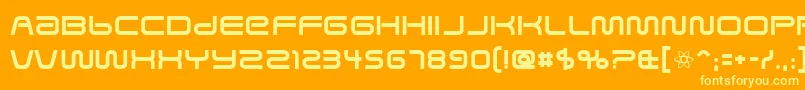 Savedbyz Font – Yellow Fonts on Orange Background