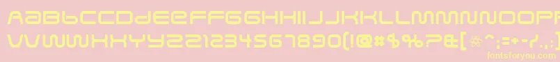 Savedbyz Font – Yellow Fonts on Pink Background