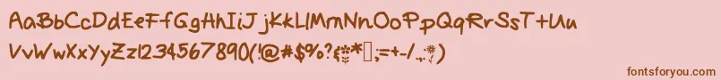 Primrose Font – Brown Fonts on Pink Background
