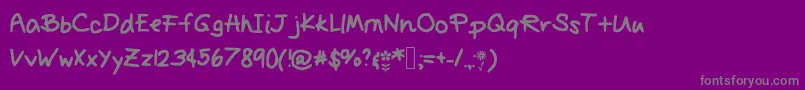Weitere Informationen zur Primrose-Schriftart Primrose-Schriftart – Graue Schriften auf violettem Hintergrund