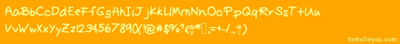 Primrose-fontti – keltaiset fontit oranssilla taustalla