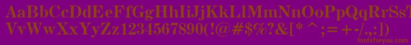 CenturyExpandedBoldBt Font – Brown Fonts on Purple Background