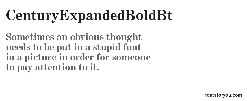 CenturyExpandedBoldBt-fontti