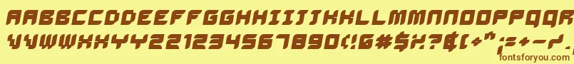 DelilahBoldoblique Font – Brown Fonts on Yellow Background