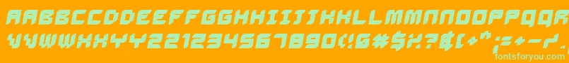 DelilahBoldoblique Font – Green Fonts on Orange Background