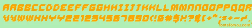 DelilahBoldoblique Font – Orange Fonts on Green Background