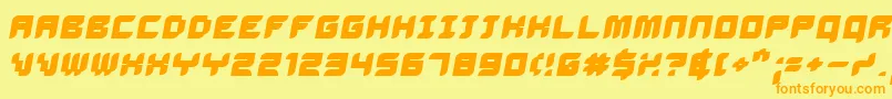 DelilahBoldoblique Font – Orange Fonts on Yellow Background
