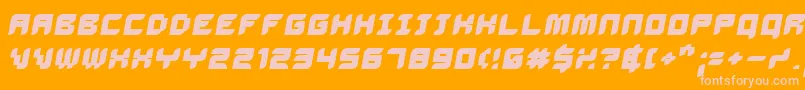 DelilahBoldoblique Font – Pink Fonts on Orange Background