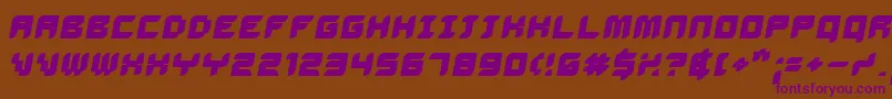 DelilahBoldoblique Font – Purple Fonts on Brown Background