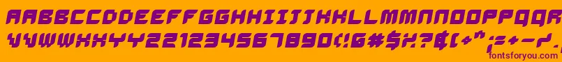 DelilahBoldoblique Font – Purple Fonts on Orange Background
