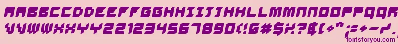 DelilahBoldoblique-Schriftart – Violette Schriften auf rosa Hintergrund