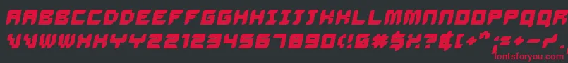 DelilahBoldoblique Font – Red Fonts on Black Background