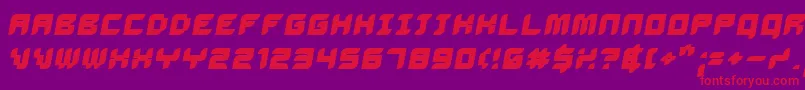 DelilahBoldoblique Font – Red Fonts on Purple Background
