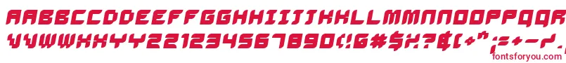フォントDelilahBoldoblique – 白い背景に赤い文字