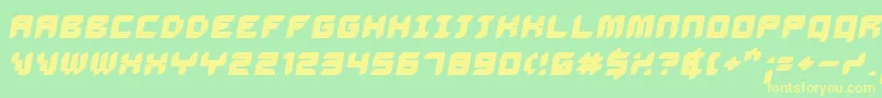 DelilahBoldoblique Font – Yellow Fonts on Green Background