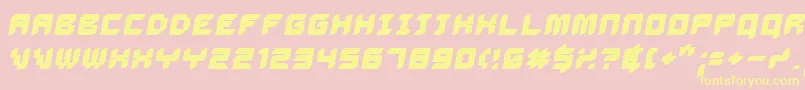 DelilahBoldoblique Font – Yellow Fonts on Pink Background