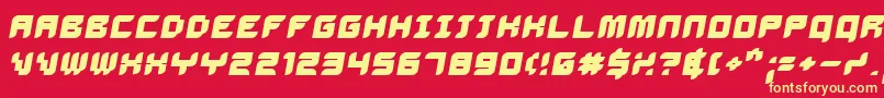 DelilahBoldoblique Font – Yellow Fonts on Red Background