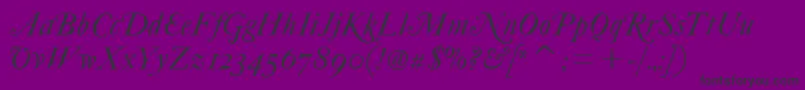 FcaslonfortytwoaltsitcTt Font – Black Fonts on Purple Background