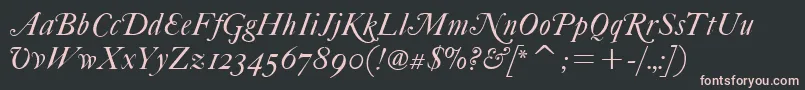 FcaslonfortytwoaltsitcTt Font – Pink Fonts on Black Background