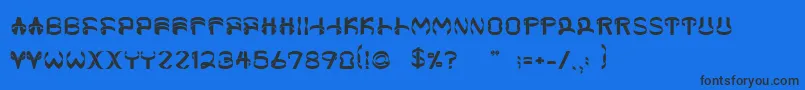 Helixx Font – Black Fonts on Blue Background