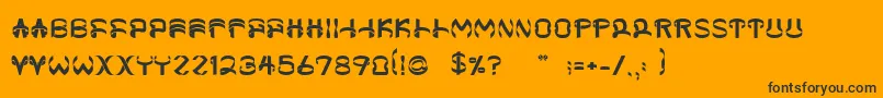 Шрифт Helixx – чёрные шрифты на оранжевом фоне