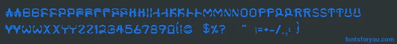 Шрифт Helixx – синие шрифты на чёрном фоне