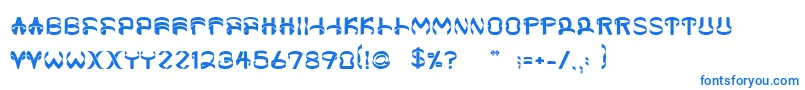 Шрифт Helixx – синие шрифты на белом фоне