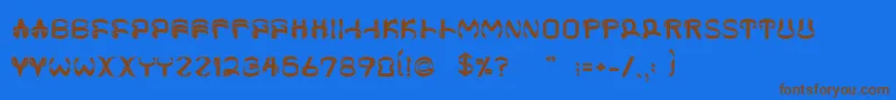 Helixx-fontti – ruskeat fontit sinisellä taustalla