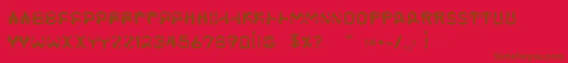 Helixx-Schriftart – Braune Schriften auf rotem Hintergrund