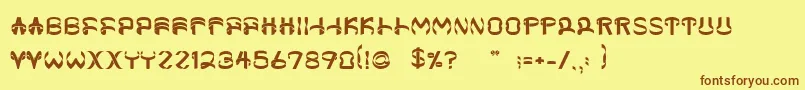 Helixx-fontti – ruskeat fontit keltaisella taustalla