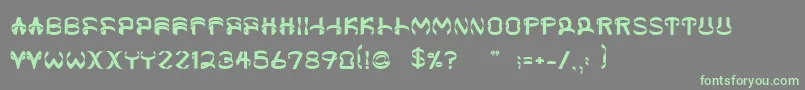 Шрифт Helixx – зелёные шрифты на сером фоне