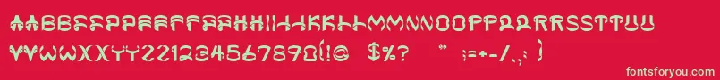 Шрифт Helixx – зелёные шрифты на красном фоне