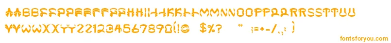 Helixx-Schriftart – Orangefarbene Schriften auf weißem Hintergrund